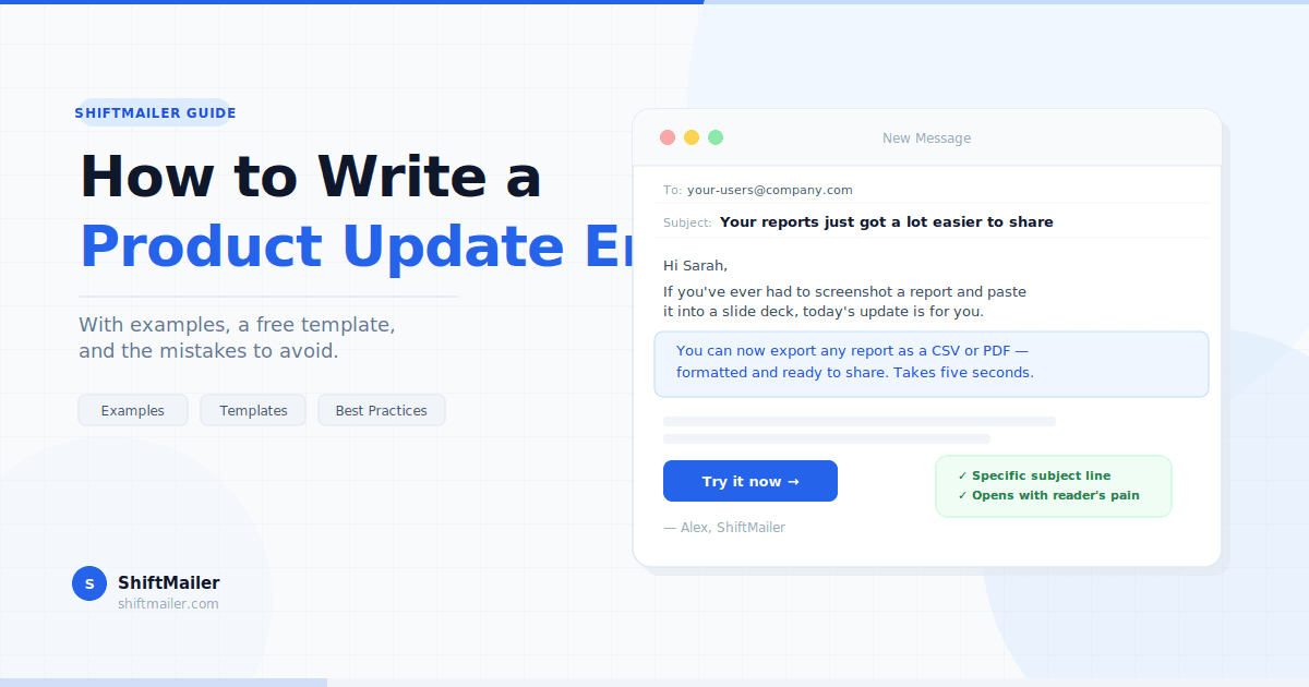 How to Write a Product Update Email (With Examples and a Free Template)